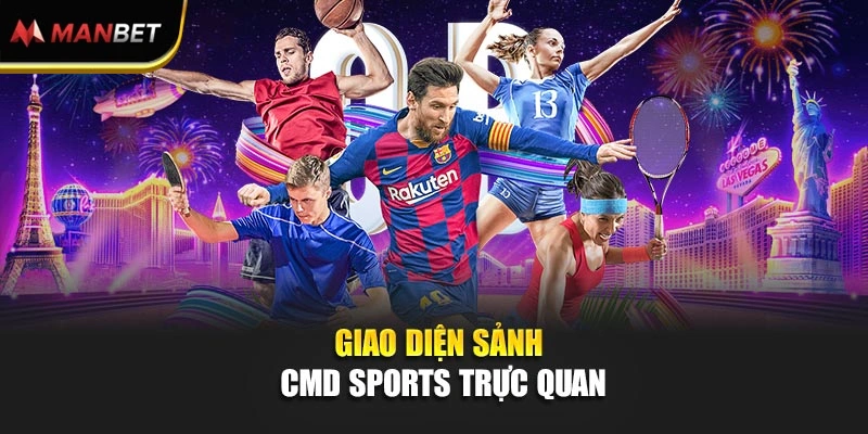 Giao diện sảnh CMD Sports trực quan